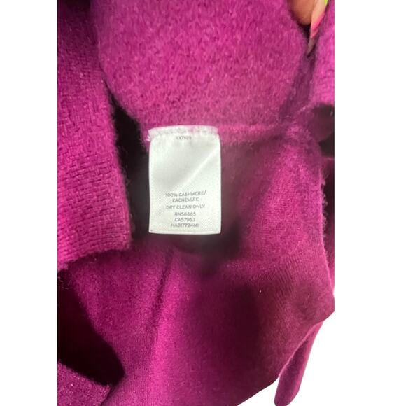 Halogen Purple Womens Crew Neck 100% Cashmere Sweater Sz Large - Picture 3 of 5